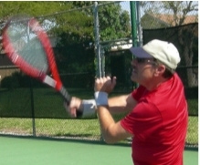 Richard playing tennis